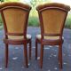 Pair of Art Deco chairs in velvet and solid wood