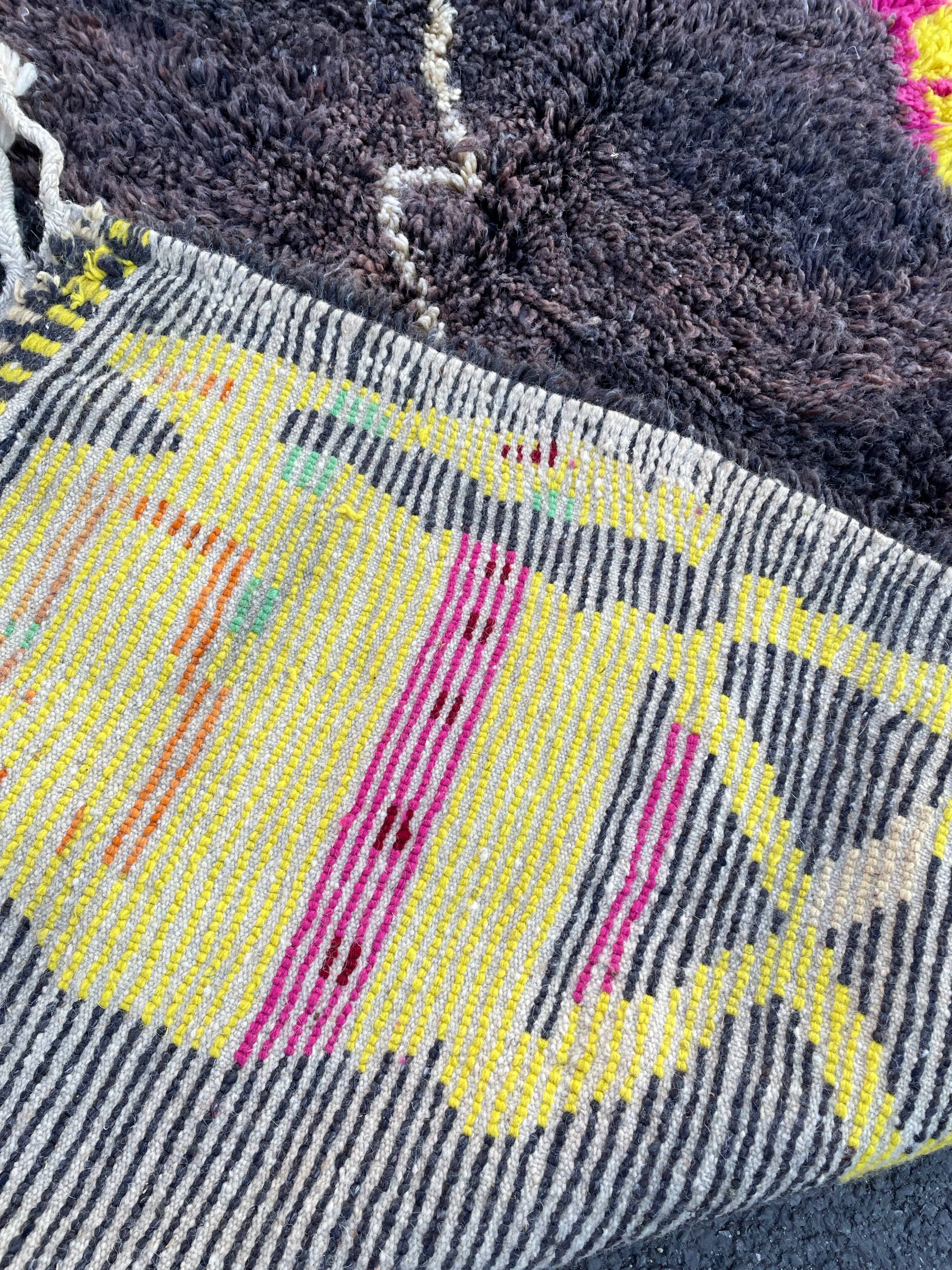 Berber carpet in wool beni ouarain 200x270cm