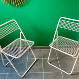 Series of 2 folding chairs signed Ému Italien