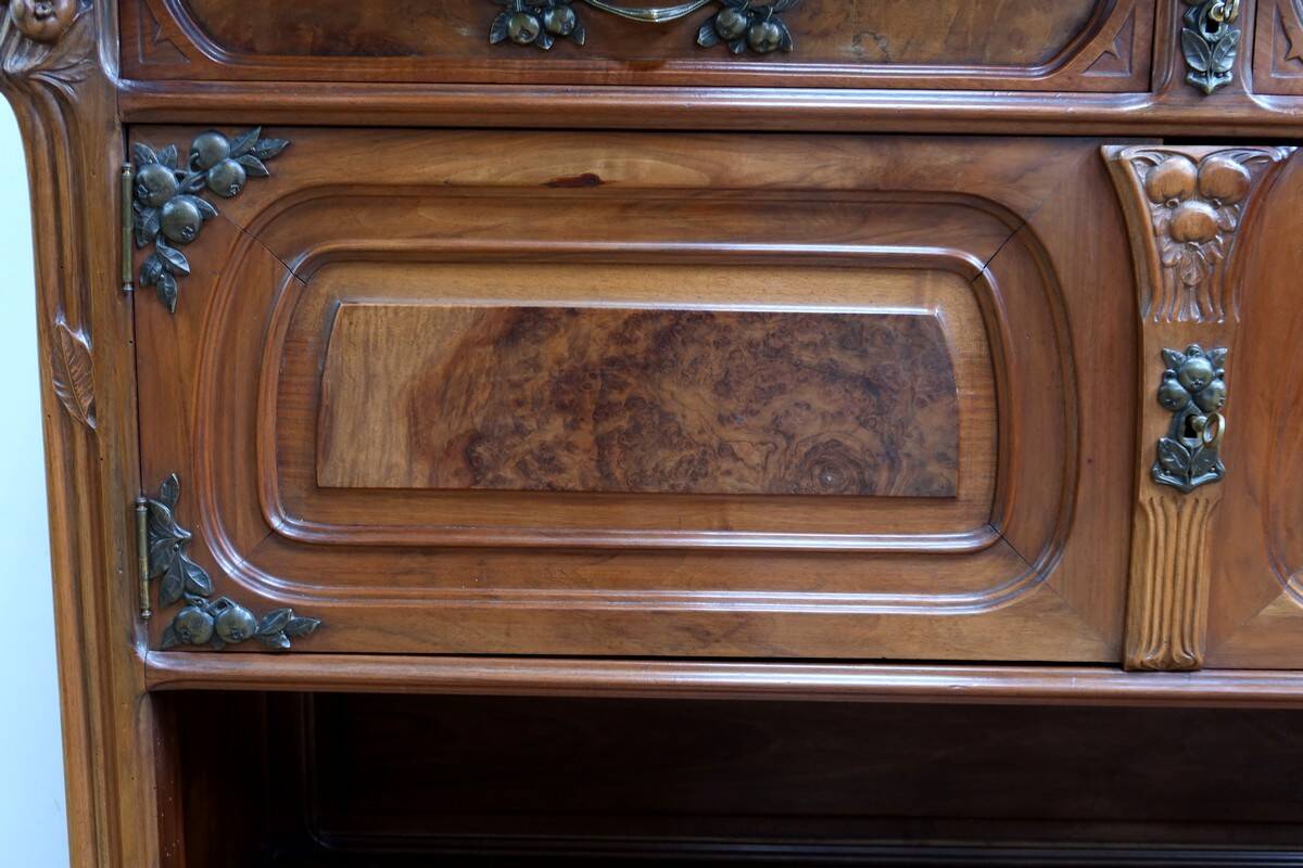 Walnut Sideboard, Art Nouveau – 1900