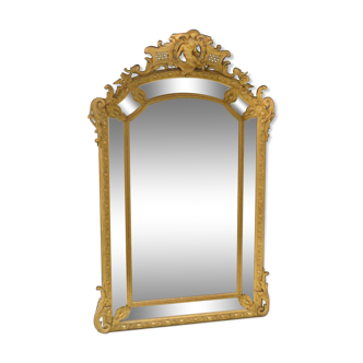 Miroir doré , époque 19ème siècle