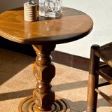Solid wood side table
