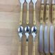 Nontron cutlery 12 knives 12 forks 6 wooden and stainless steel spoons
