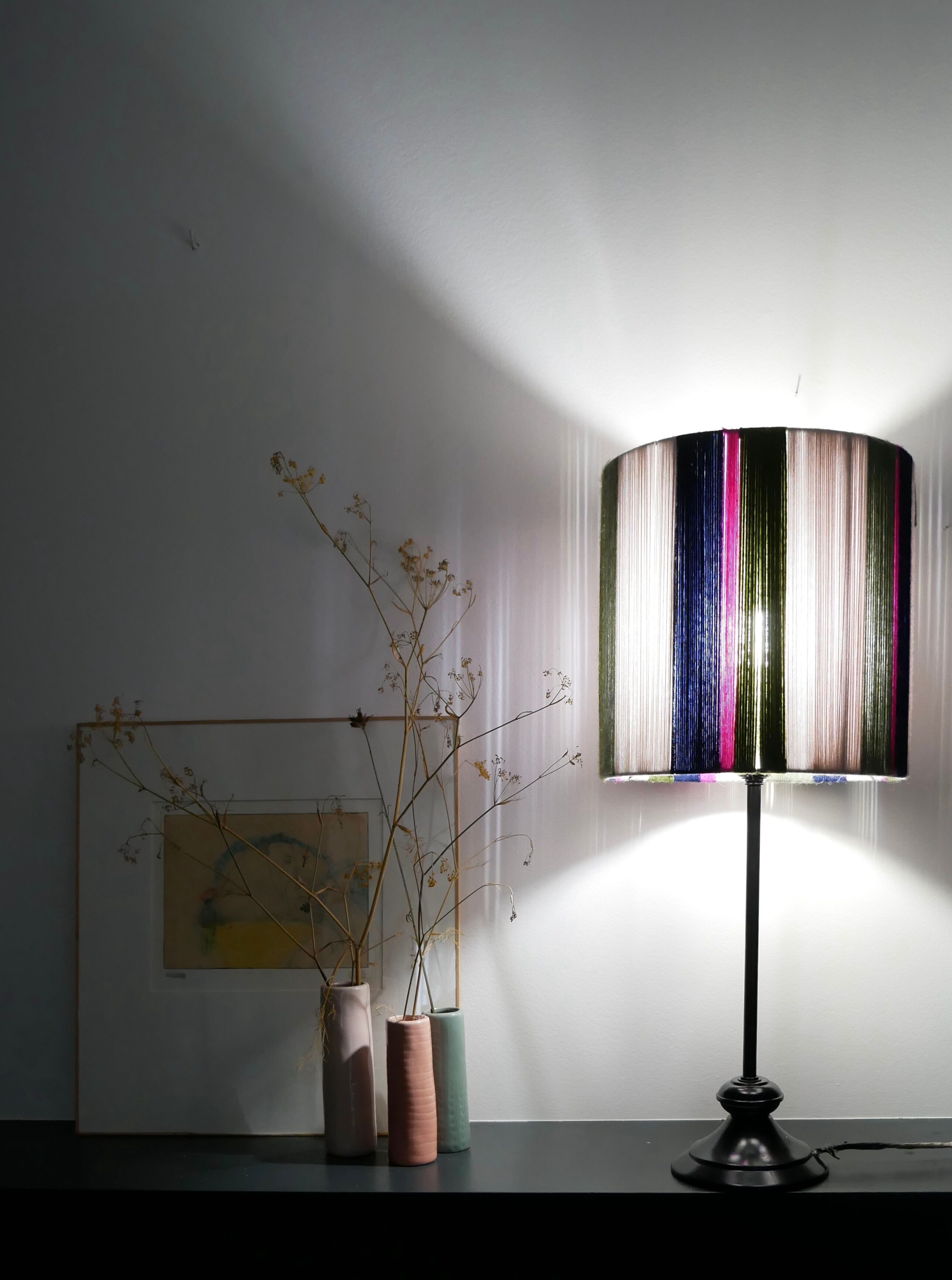 Suzy model lampshade - hand-woven lamps - Unique lampshade in woven yarn - woven suspension