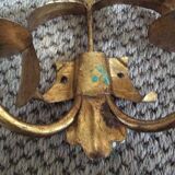 Wall lamp in gold metal