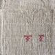Raw hemp cloth table 19th L120cm