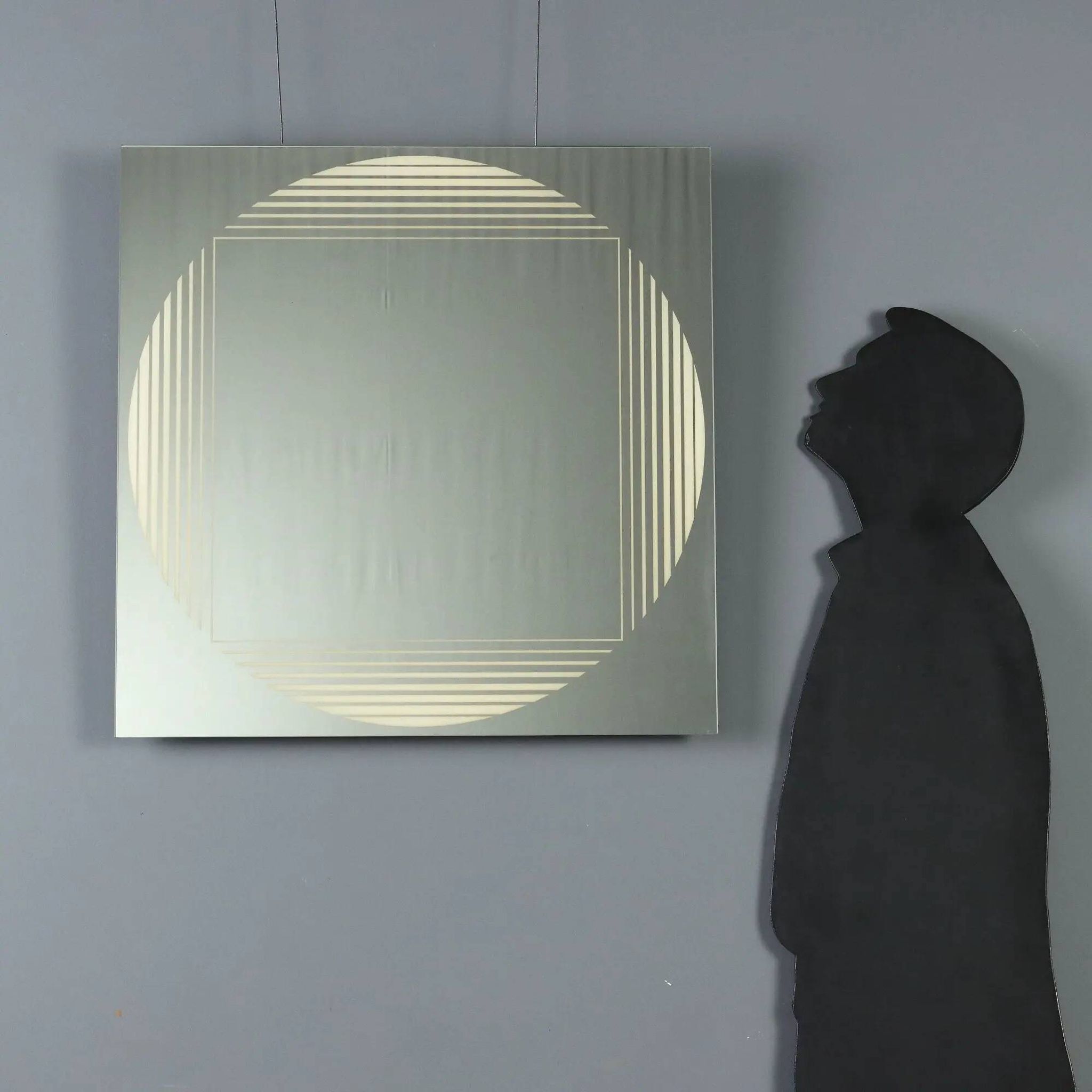 Vintage mirror FontanaArte Brama design Gianni Celada Italy 1970s