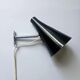 Rare Black Midcentury Adjustable Wall Lamp in style of Stilnovo, Lidokov, 1960s