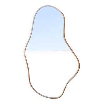 Miroir forme libre en laiton, fait-main