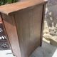 Miniature wooden wardrobe for dolls, hand-carved in Breton French style.