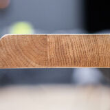 Dining table Solid mango wood and black metal legs