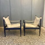 Pair of safari chairs by Erik Worts 1960