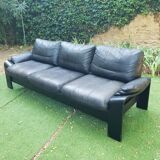 3 seater leather sofa 1970