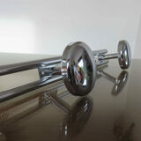 Coat rack in chromed steel 3 hooks 70s