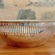 Silver metal bread basket openwork punched
