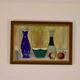 Huile sur toile d'époque Mid Century – « Bol, Vase et Fruits » par K. W. N.