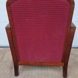 Fauteuil club ancien en tissu années 50