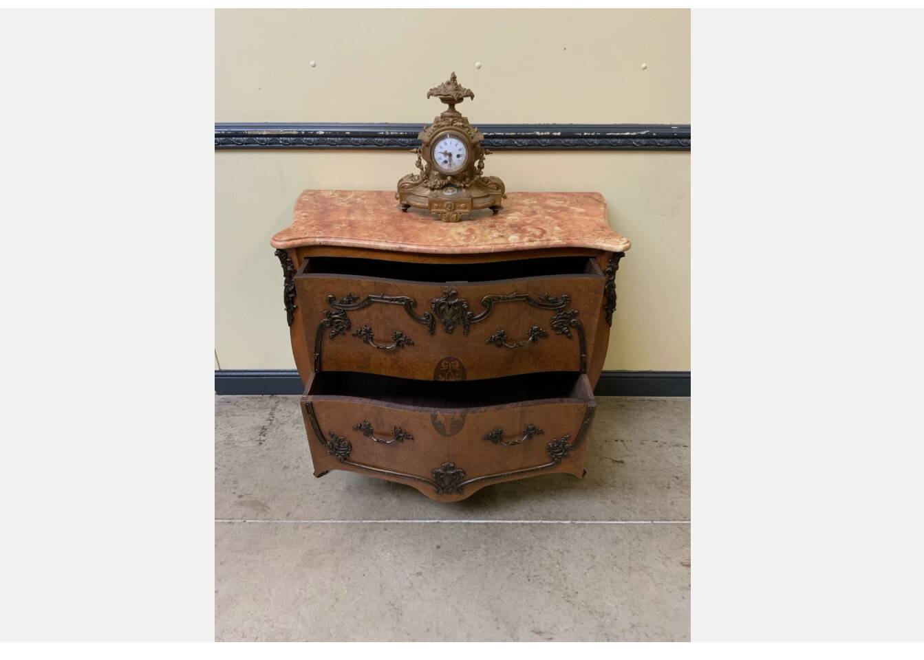 Antique - Vertiko, chest of drawers, inlays - Art Nouveau