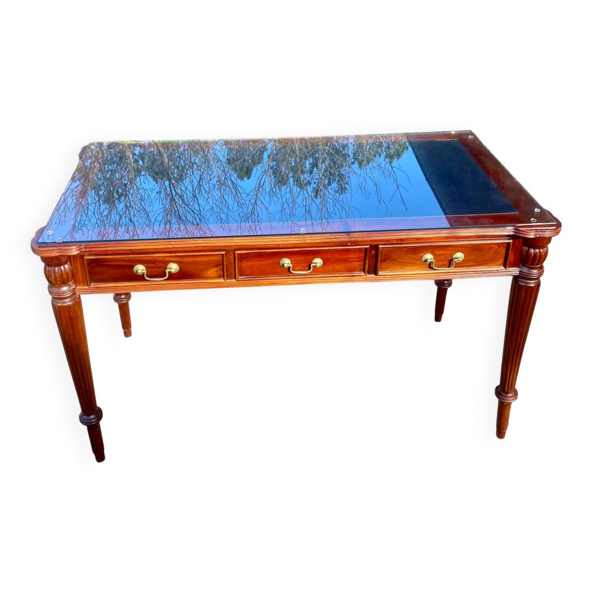 Antique Louis Philippe desk with 3 drawers