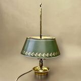 Three-light bouillotte lamp – Empire style – gilded brass