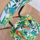 Pair of chairs upholstered vintage jungle