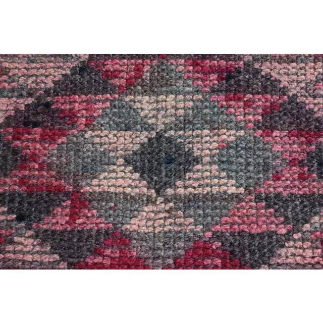 Vintage neutral pink Turkish hand-knotted runner 83x332