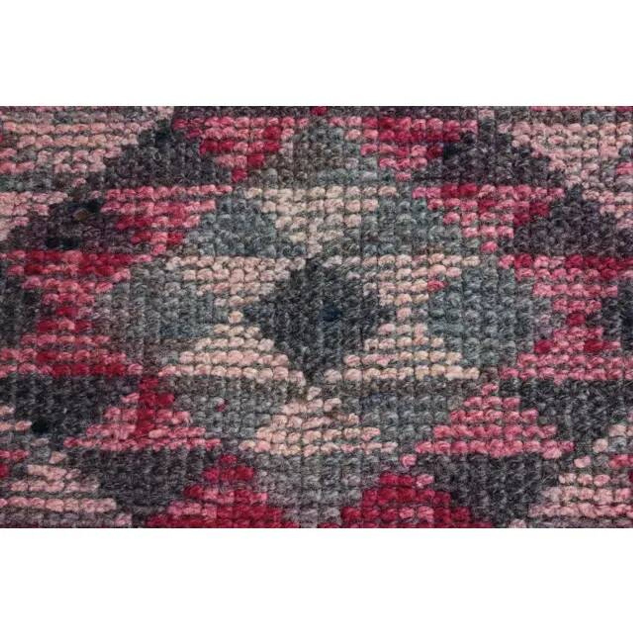 Vintage neutral pink Turkish hand-knotted runner 83x332