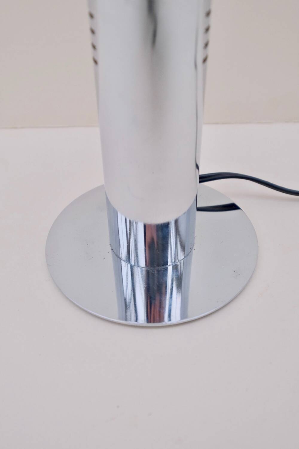 Glass and chrome lamp, Italy 1970