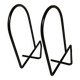Pair of black metal bookends B