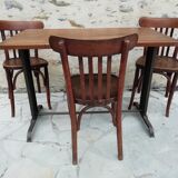 Fischel bistro table and 3 thonet chairs