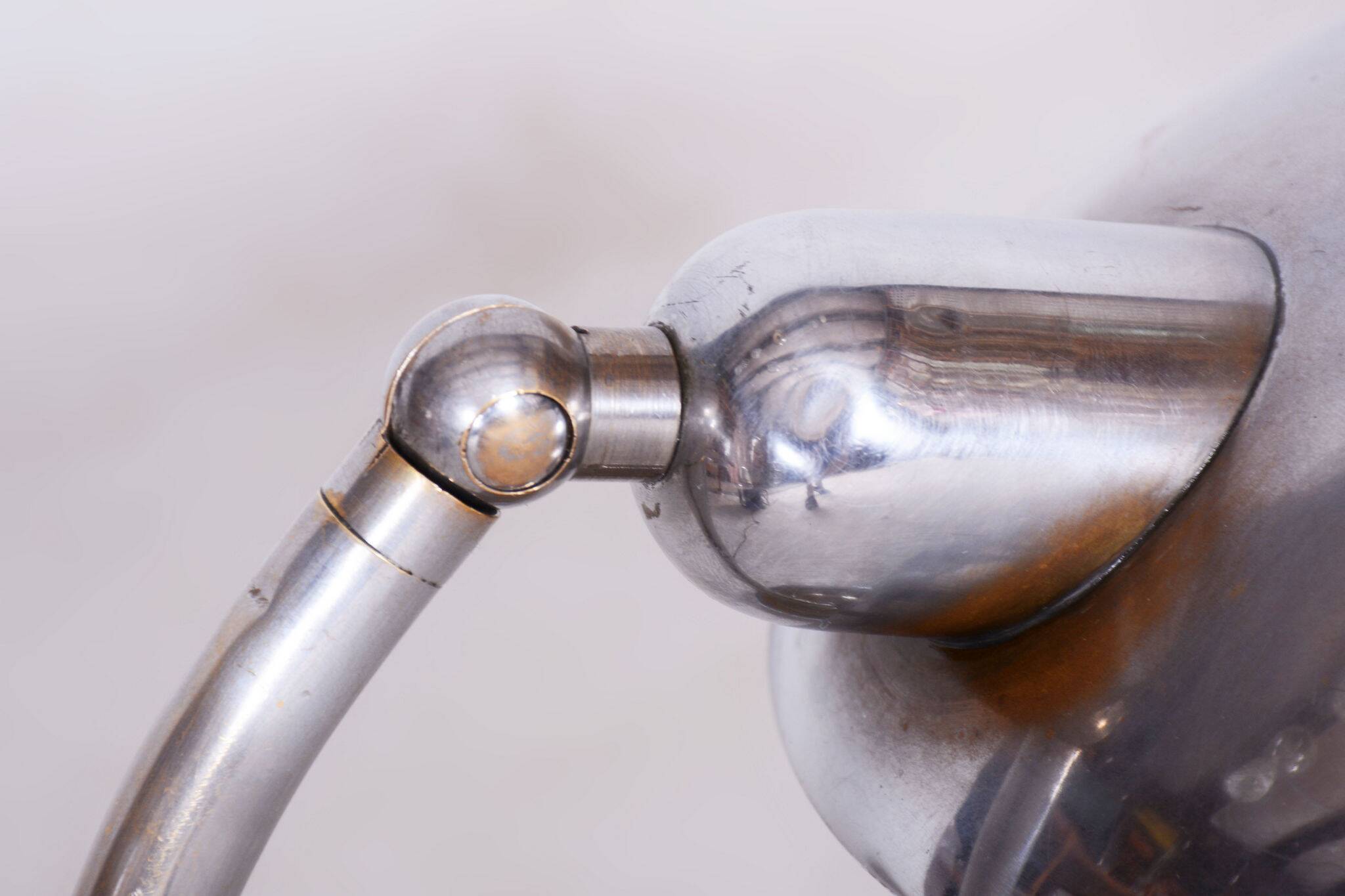Restored Bauhaus Chrome Table Lamp, Franta Anyz, New Electrification, Czechia, 1920s