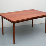 Table à manger extensible des années 1960 en teck, format XL