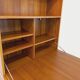 Bookcase cabinet vintage teak and metal storage secretary from the 60s