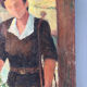 The Little Merchant, florist, oil on canvas