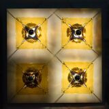 Mazzega Murano large wall sconce with 4 lights 1970s