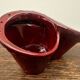 Burgundy ceramic flowerpot, 1950s