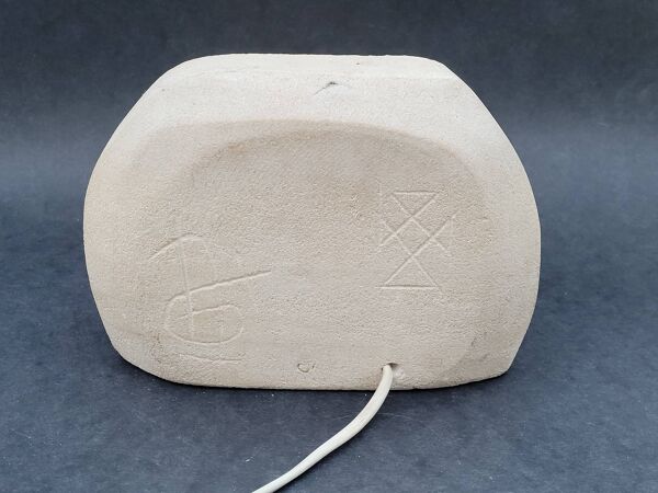 Lampe en Pierre par Arsène Galisson 1980