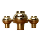 Modular atomic stackable metal candlestick by Quist, 1970s vintage.