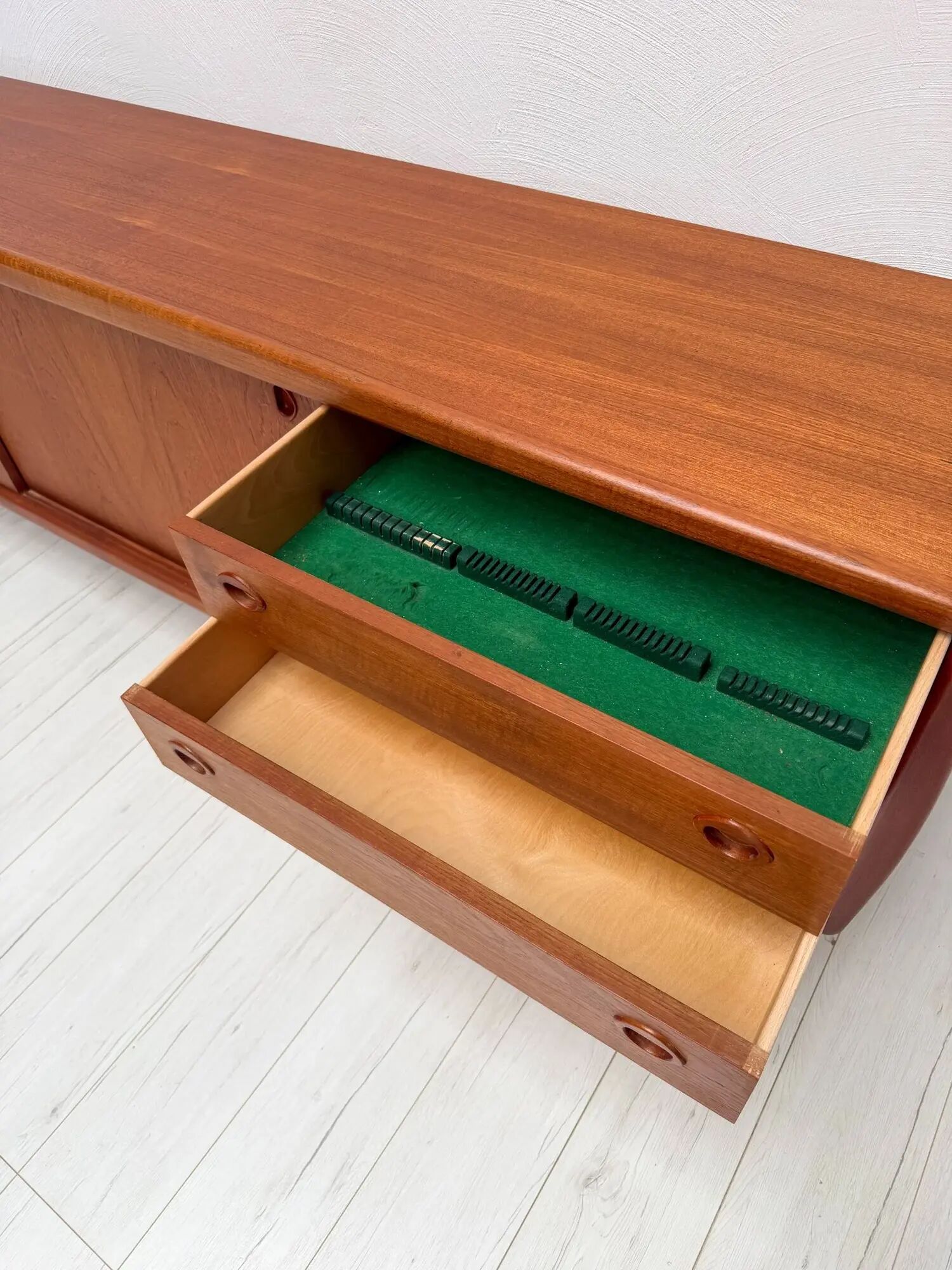1960s large vintage Danish design teak sideboard by H.P. Hansen