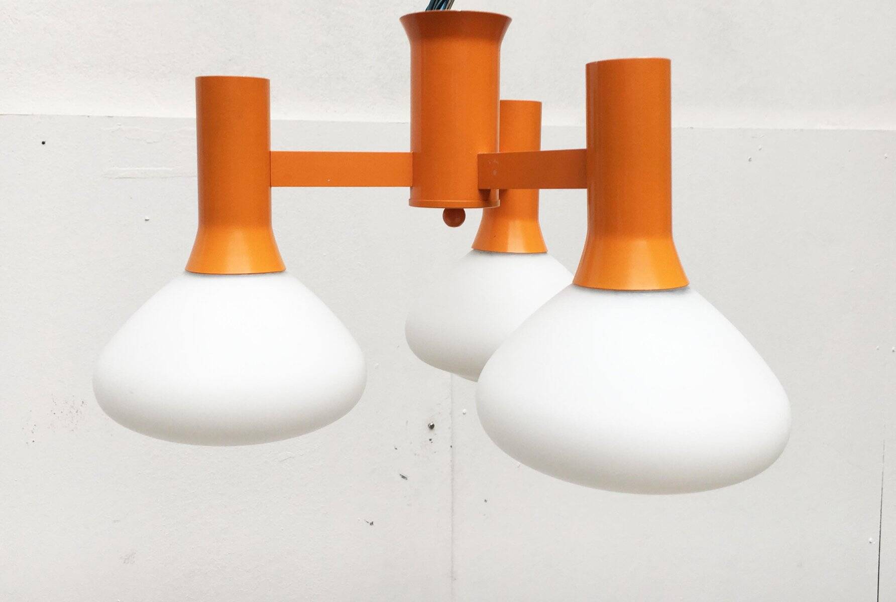 Orange Vintage Space Age Pendant Lamp