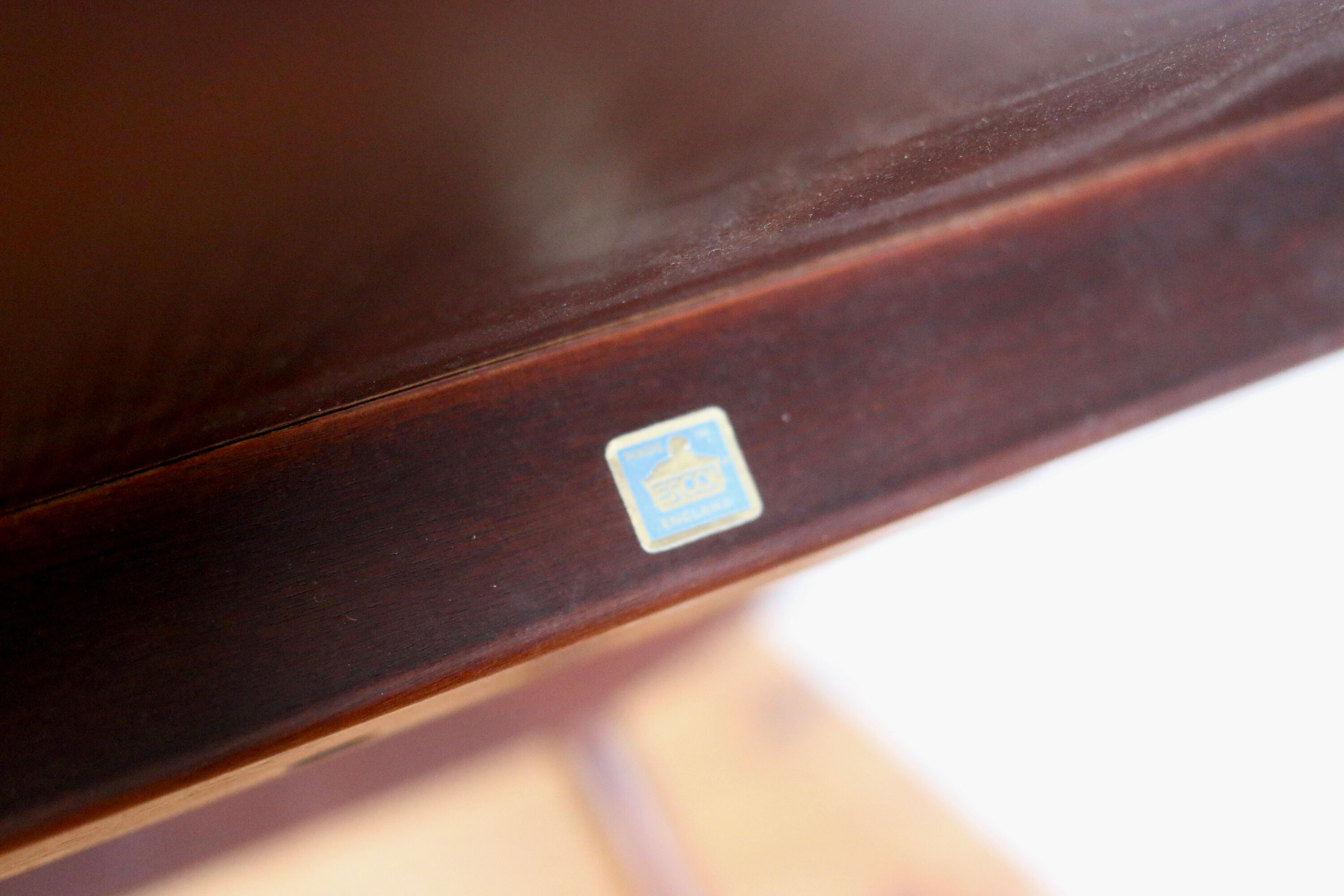 Vintage oval Scandinavian coffee table Ercol 1960