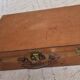 Antique leather and brass trunk/suitcase, high-end luggage circa 1930