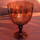 Amber colored glass vase