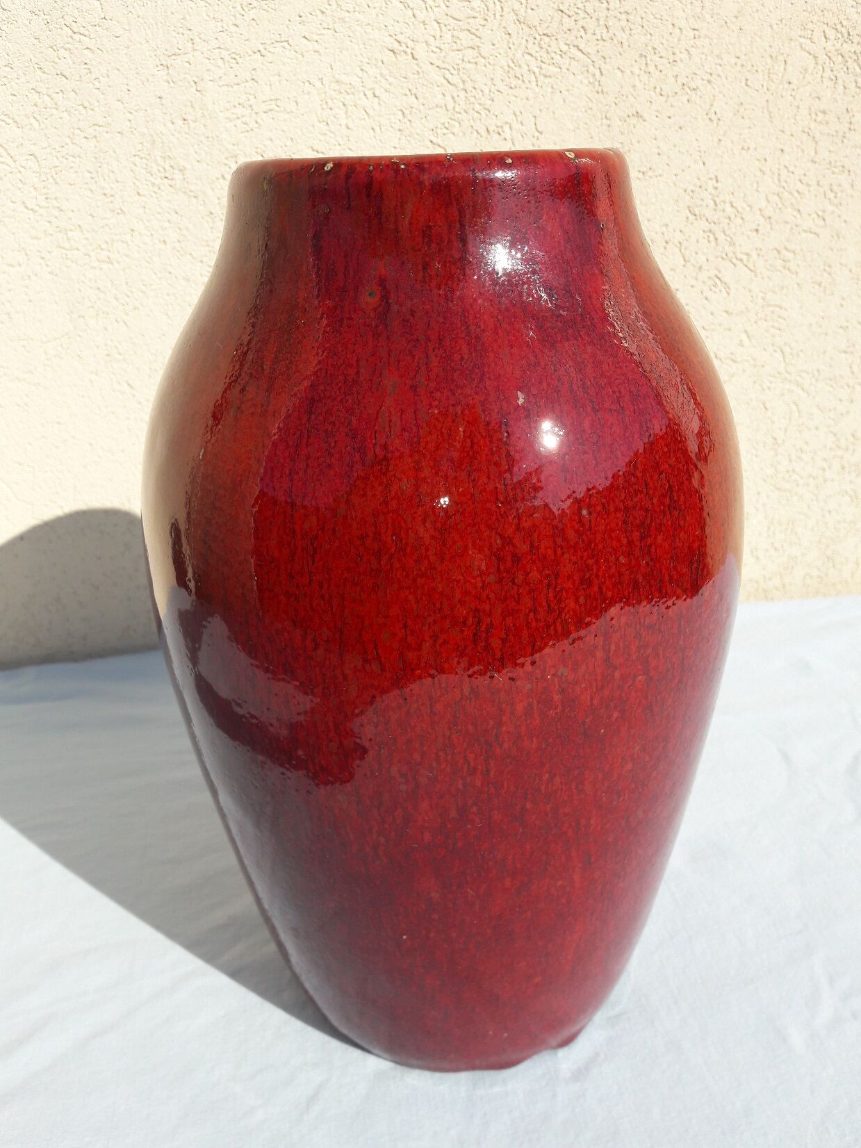 Burgundy vase