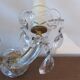 pair of double wall sconces with crystal pendants, made in Italy