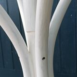 White parrot coat rack