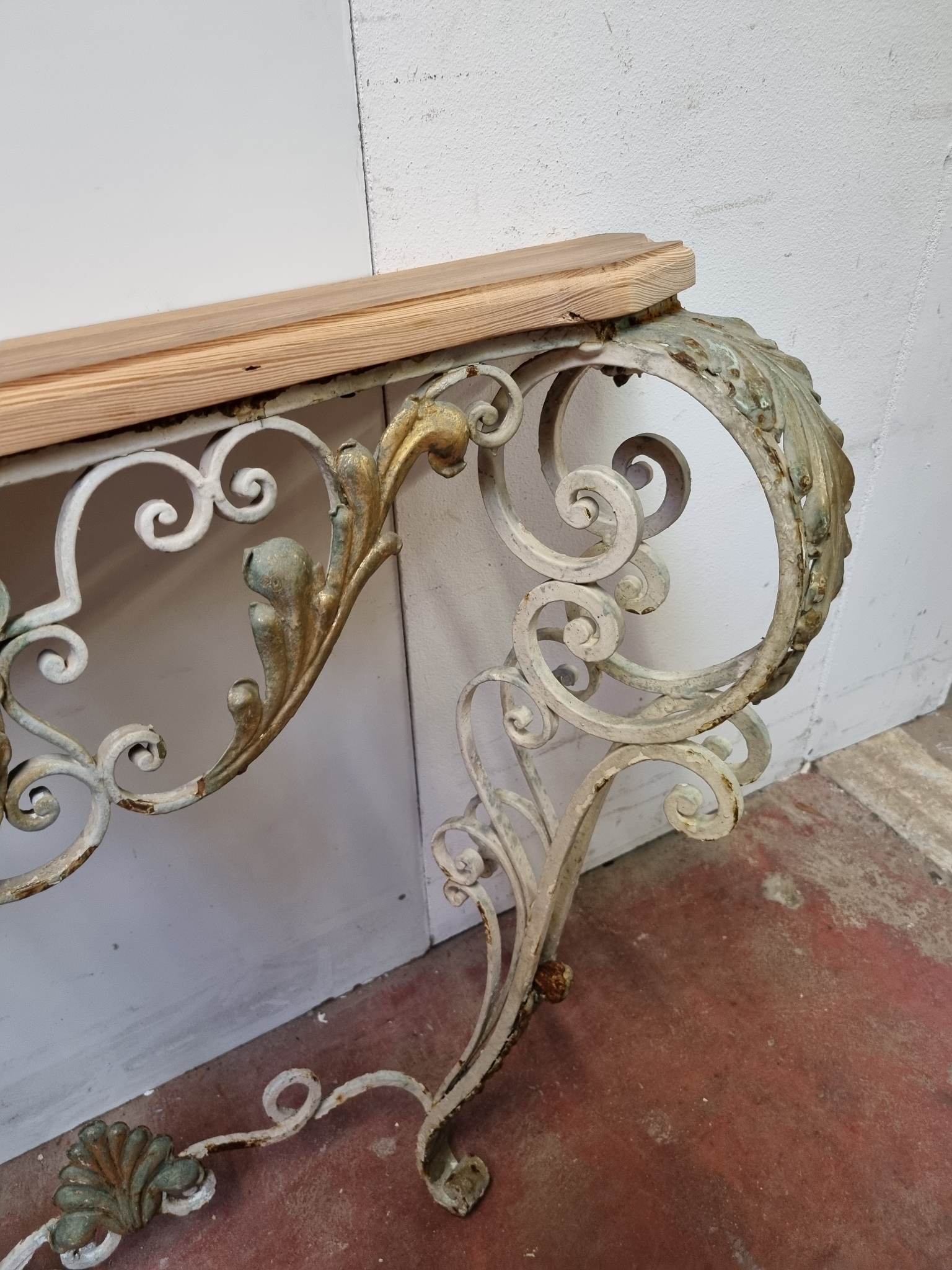 Wrought iron console