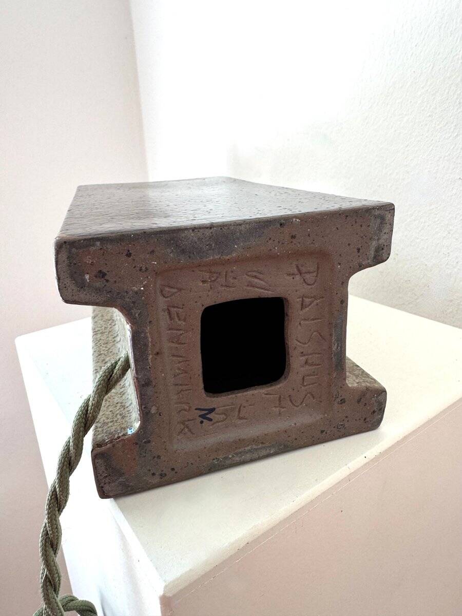 Mid-century modern stoneware Palshus table lamp by Per Linneman Schmidt, Denmark, 1960s