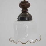 Mid-Century Glass Pendant, 1980s