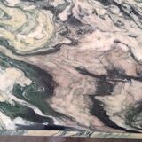 Table basse vintage rectangulaire en marbre Italie 1970